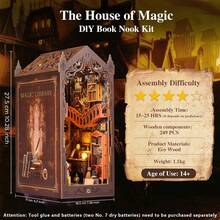 2026 New DIY Magic House Mini Model Kit - Handmade 3D Puzzle Dollhouse, Cutting And Assembly Model, Suitable For Home Decor, Ideal For Bedroom And Living Room Display, Perfect Gift For Valentine's Day, Ramadan, Easter, Birthday, Mother's Day, Back To School, Decoration For Spring And Summer - Multicolor - View 12