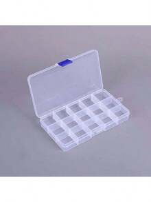 Caixa Organizadora de Joias de Luxo em Plástico Transparente (1 unidade) - Armazene e Exiba Anéis, Colares, Brincos e Acessórios com Fácil Acesso - Recipiente de Armazenamento Transparente com Compartimentos Separados e Design à Prova de Poeira - Multicolorido - Ver 12