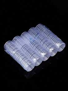 1-50件套硬币收藏盒套装 - 透明硬币胶囊、圆形塑料硬币盒、硬币收藏收纳盒 - 彩色 - 查看 6