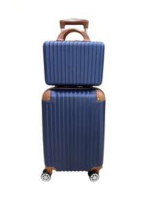 Carry-On Suitcase With Anti-Theft Zipper! - 寶藍色 - 查看 5