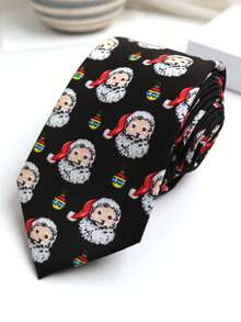 1pc Unisex Christmas Necktie, Suitable For Casual, Street, Daily, Party, Gift - Multicolor - View 30