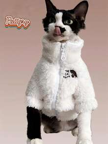 Multi-Color Autumn/Winter Cat & Dog Warm Zip-Up Jacket, Fashionable , Suitable For Devonshire Rex & Sphynx, Machine Washable