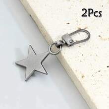 2/5/10个装多功能星形扣眼，可拆卸半自动拉链头，适用于更换包袋、夹克、服装、鞋靴上的拉链，以及作为高端吊坠扣环配件。 - 彩色 - 查看 26