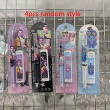 1 Stück/4 Stück neuer Stil Hexenjagd Mädchen Gruppe Druckbleistift Set, süße Ins Aktivität Mädchen Cartoon 0,5 Schülerstationerie Set, perfekt als Lernmaterial unter Freunden, Geschenk zu Feiertagen (Stil zufällig)