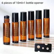 精油瓶套装：1/2/6 件装琥珀色滚珠滴管瓶 - 您的 DIY 入门套装，带电子秤，方便调配完美精油，便于携带