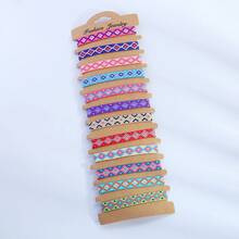 Unisex Polyester Fabric Handmade Woven Friendship Bracelet Set Of 12 - Ideal For Everyday Wear & Gift Giving - Colorful - View 7
