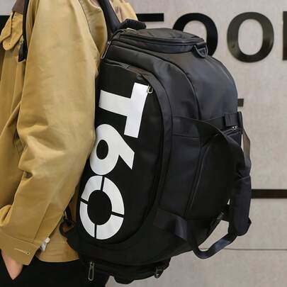 Large Capacity Sports Duffel Bag With Shoe Compartment And Zipper Closure Workout Backpack With Multiple Compartments Durable Luggage Bag Gym Bag For Men And Women Travel Bag For Yoga Gym Training Outdoor Travel Accessories