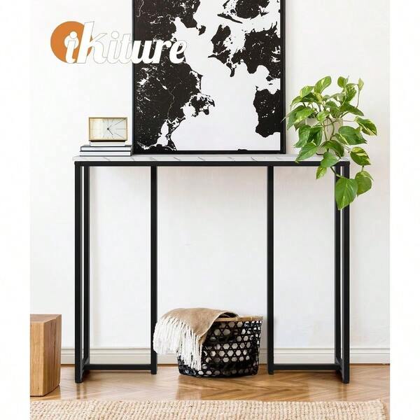 Console Table Hallway Table With Metal Frame For Hallway