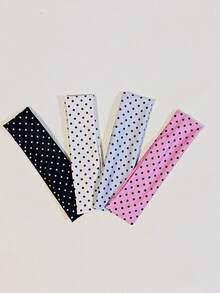 1/3/4 Pcs Fashion Spot Print Headbands For Women, Black/White/Gray/Pink Elastic Non Slip Soft Cloth Fabric Headbands, Y2K Hair Accessories Back To School Gifts For Girls, Birthday Gift Xmas Stuffers For Wife Sister Friend. Fall Winter Hair Band For Vacation Outfits Woman Elegant Scarf Elegant Head Wrap