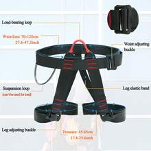 Compact Climbing Safety Harness, Half-Body Climbing Safety Harness, Made Of High-Strength Polyester, With Three Adjustment Buckles And A Tool Hanger Ring