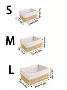 3 Stücke handgefertigter gewebter Aufbewahrungskorb-Set - rustikale khaki & weiße Organizer für Kosmetik, Kleidung und Wohndekoration - perfekt für Wohnzimmer, Dorm, Schlafzimmer und Büro, Dorm Zimmer Grundausstattung | Rustikale Aufbewahrungskörbe | Gewebte Textur, Aufbewahrungskörbe, Geflecht Korb Aufbewahrung, Geflecht Aufbewahrungskorb, Großer Geflecht Korb, Tiefer Geflecht Korb, Raumdekoration, Spielzeugkorb, Geflecht Korb, Korb für Wohndekoration - Khaki - Übersicht 9