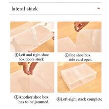 12 hộp đựng giày bằng nhựa trong suốt có ngăn chia - Có thể xếp chồng và gấp lại chắc chắn - Hộp đựng giày đứng, ngăn đựng giày trong suốt cho giày thể thao, giày bốt, giày bệt - Kệ tiết kiệm không gian chống bụi cho gia đình, ký túc xá, lối vào (Không cần lắp ráp), giá để giày, hộp đựng giày, hộp đựng giày - Nhiều màu - Xem 5