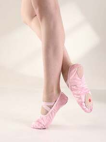 Bailarinas de satén rosa de moda - Rosado Sandía - Ver 3