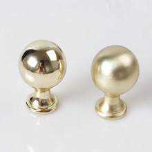 1pc Solid Aluminum Alloy Single Hole Drawer Pull Handle, Minimalist Modern Round Cabinet, Wardrobe, Shoe Rack Knob - Multicolor - View 7