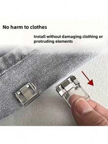 4/12/24pcs Set Invisible Pant Leg Shortener Clips, Prevent Pants Dragging On Ground, Seamless Hidden Pant Leg Clips, Suitable For Jeans And Casual Pants, Waterproof, Random Colors - Multicolor - View 6