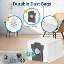 L10s Ultra Gen 2/ L10s Pro Ultra Heat/ X30 Ultra/Mova E30 Ultra 机器人吸尘器的替换零件，包括主刷、拖布、尘袋、过滤器和边刷。 - 彩色 - 查看 8