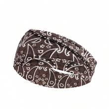 1pc Men Sports Headband, Sweat Absorbent Elastic Paisley Print Fitness Headband