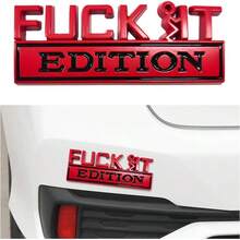 IT Edition Car Decals, Personalized 3D Metal Badges Trunk Tailgate Fenders, Universal Decorative Emblems Motorcycle, Rear, Luggage, Car Accessories Red Black - Đỏ và Đen - Xem 1