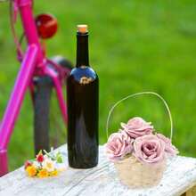 6 piezas mini tela cesta de flores set árbol de navidad decoración de vacaciones boda/casa de muñecas bambú tejido flores accesorios cesta - Comosemuestra - Ver 7