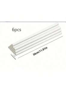 1/6/12Pcs Cake Supports, For Stacking - Wedding Cake Dowels Plastic Cake Dowel Rod White Cake Dowel Rods Cake Straws For Stacking And Supporting, Cake Sticks, Cake Dowel Straws, Wedding Cake Dowels Plastic Cake Dowel Rod White Cake Dowel Rods Cake Straws For Stacking And Supporting Back To School