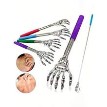 1PC Extendable Back Scratcher, Stainless Steel Portable Telescopic Rubber Handle Back Scratchers For Thanksgiving, Birthday, Christmas Gifts,School,Back To School,Travel,Travel Essentials,Home Essentials,Spa,Massage Tool,Massage,Massager,Spa - 彩色 - 查看 17