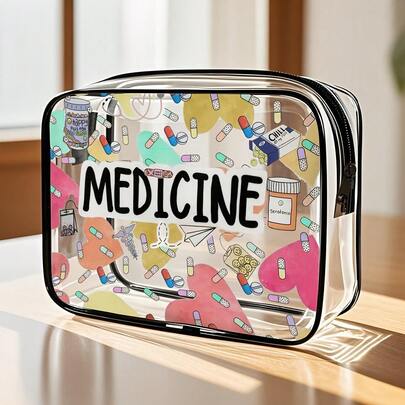 Featuring A Zipper Closure, This Spacious And Easy-To-Clean Storage Bag Is A Stylish, High-Quality Accessory For Women And Girls. Includes Premium Small Pouches, A PVC Makeup Bag, A Toiletry Bag, And Is Travel-With TSA Approval