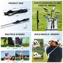 Grip Trainer, Grip Trainer Boosting Grip Strength, Precision Swing, Training Aid To Train Correct Hand Position Achieve Outstanding Performance - 黑色 - 查看 2