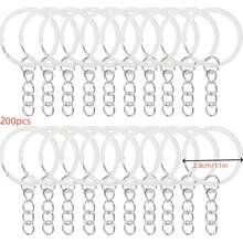 10-100pcs/Set 25mm Metal Key Rings Open Connectors, Suitable For Key Chains, Pendants, Crafts, Christmas Gifts, Bag Accessories, Lanyards, ID Card Holders, Car Accessories, Bag Charms - Silver - View 11