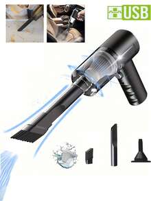 Cordless Vacuum Cleaner, High Power Mini Desktop Vacuum Cleaner, Car Vacuum Cleaner, Multi-Function Vacuum Cleaner - Black - View 3