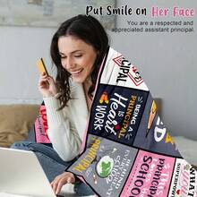 Teacher Appreciation Gifts , Best Teachers Day Gifts From Student, End Of Year Teachers Gift Idea, Teacher Gifts For Graduation Birthday Back To School Blanket,Super Soft Flannel Printed  Blanket,As Birthday Gifts, Family, Wedding, Souvenir Blankets, Polyester Blankets Suitable For All Seasons, Washable, Machine Washable, Lightweight, Breathable, Comfortable, Warm, Unique, 280gsm For Him, Her Personalized Ideal Gifts For Her, Him,  Perfect Nap, Camping, Travel, Home, Daily Life, Office Decoration, Birthday, Anniversary, Valentine's Day, Thanksgiving, Christmas, Halloween, Mother's Day, Father's Day, Wedding, New Year Gifts ,Sofa,Bed,Car,Bedroom,Living Room,Office,  Outdoor Camping, Beach,Wall Decoration - 多色11 - 查看 5