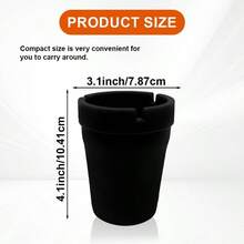 Car Ashtray Smokeless Smellproof Windproof Self-Extinguishing Auto Ashtray Portable Mini Vehicle Cigarette Trash Can For Most Cup Holder Universal Car Accessories For Vehicles Home Office Black-Liuruisongdediana