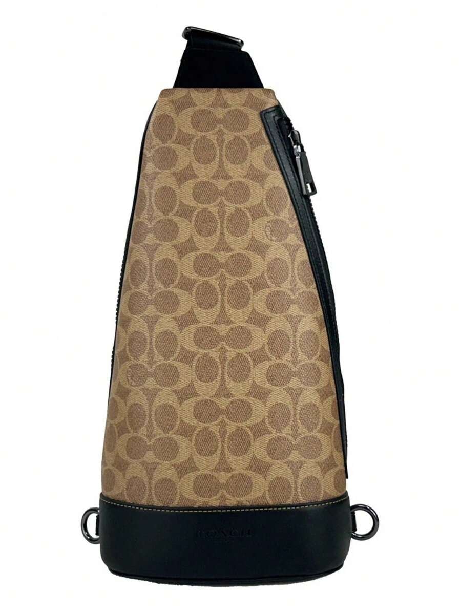 Coach Dominic Leather Sling Pack Backpack Bag - Tan - 查看 1
