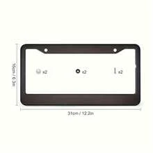 1pc Customizable Personalized Metal License Plate Frame, Custom Text License Plate Frame, 52.5x13cm, 2D Flat, Suitable For  License Plate Frames, License Plate Frame Covers, Car Accessories, Christmas Halloween New Year Holiday Gifts - Multicolor - View 2