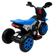 Motocicleta Montable Para Niños 3 Ruedas 6v Con Sonido Y Luz - Azul - Ver 8