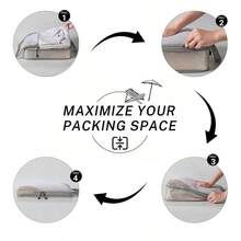 10 Set Compression Packing Cubes For Travel Expandable Packing Organizers Travel Essentials For Suitcase Water-Resist... - 10pack-grey - View 2