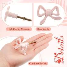 Pink Butterfly Knob, Pink Butterfly Drawer Knob, Vanity Handle, Decorative Knob Suitable For Home Bedroom Hardware Cabinet, Kitchen Glass Door Wardrobe - Multicolor - View 5