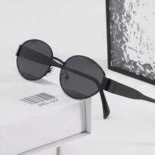 2 piezas Juego de gafas ovaladas de moda para mujer, adecuadas para salidas a la playa con amigos, elegantes y con estilo