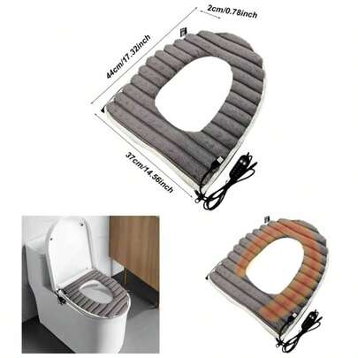 Toilet Covers - Heated Toilet Toilet Warmer Temperature Adjustable Toilet Pad Winter Toilet Cover Pad Warmer Powered Heating Warm Toilet Cover Toilet