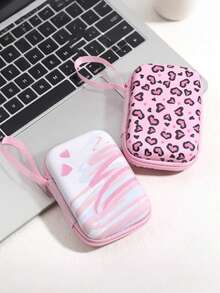 创意彩绘数据线充电器收纳袋，专为整理数据线、充电器、耳机和其他小型数码产品而设计。采用一体式EVA材质，顺滑拉链设计，360°全方位保护，让您的数码配件收纳告别单调。 - 彩色 - 查看 2