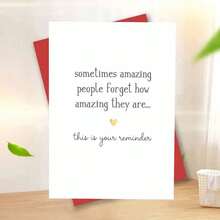 "You're Amazing" Adult Reminder Card - Motivational Message For Self - Appreciation (Includes Envelope) - Multicolor - View 13