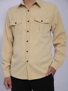 Men's Casual Business Shirt, Long Sleeve Workwear Shirt, Autumn/Winter