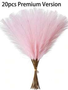 10/20/30/40 Pcs Artificial Cattail Grass, 21.27 Inches (54 Cm) Tall. Fluffy Silk Artificial Cattail Grass Flowers. They Are Bohemian Style Decor. Suitable For Valentine's Day, Mother's Day, Spring Home, Living Room, Kitchen, Wedding, Vase Decoration - Pink - View 13