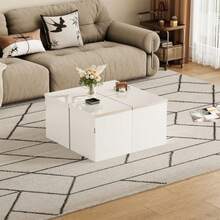 Coffee Table, DIY Coffee Table, High Gloss Table Top, Free Combination - White - View 5