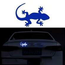 1pc Reflective Lizard Car Sticker - Lucky Charm Sticker, Scratch-Resistant Safety Sticker, Suitable For Cars, Motorcycles, Trucks, High Visibility Nighttime Reflective, Waterproof And Sunproof, Vehicle Decor - Multicolor - View 9