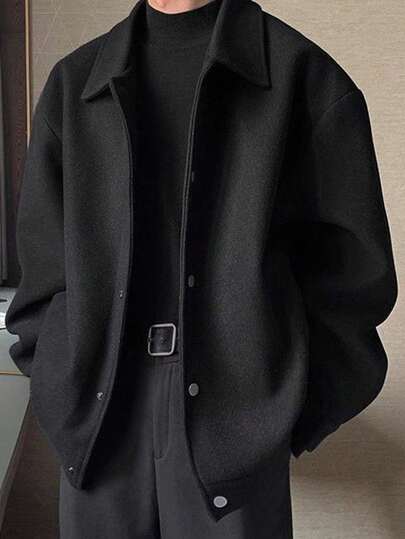 青少年/青年男童休闲保暖抓绒外套，适合秋季、冬季穿着，保暖、休闲、日常穿着、运动、生日派对、郊游等场合，百搭简约抓绒外套