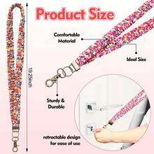 1pc Fashionable Multi-Color Pleated Elastic Lanyard, With Multipurpose ID And Phone Holder, Elegant Necklace-Style Strap, Suitable For Teachers, Nurses, Doctors And Friends - Stretchy Work Badge Holder, Daily Accessory, Boho Style, Lightweight Material, Safety Clasp, Nurse/Doctor Accessory