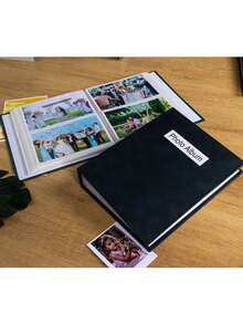 1本仿皮6英寸200页相册，卡片收藏册