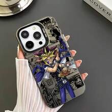Funda de Teléfono Plateada Mate, Apple, Comic de Duel Monsters, 17, 16, 15, 14, 13, 12, 11, Plus Pro Max - YA3603JMH - Ver 12