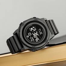 SKMEI 2626 Men's Compass Watch LED Display Pedometer Stop Watch Water Resistant Digital Sport Watch With 3 Alarms - one-size - View 4