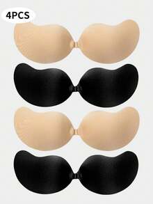 4/2/1 Pcs Sticky Silicone Backless Bras, Invisible Bras, Reusable, Front Closure, Bust Enhancing - Skin-Friendly Cups, Fits A-D Cups, Suitable For Summer Dresses/Backless Gowns - Multicolor - View 12